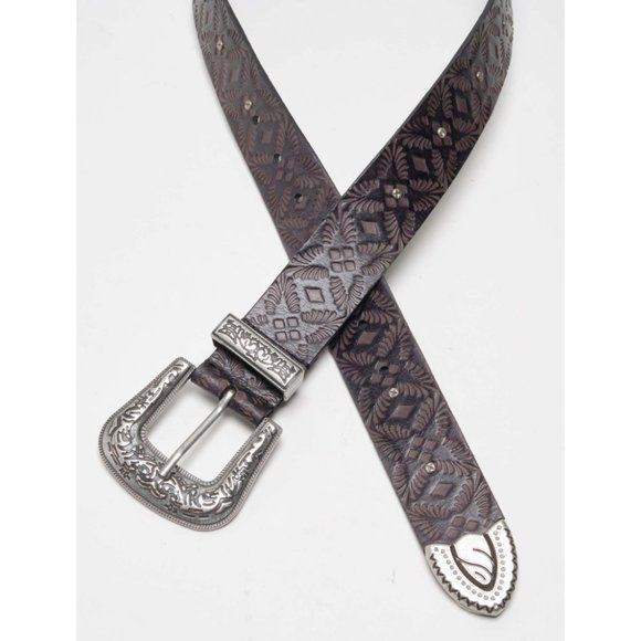 NWT Free People Outlaw Embossed Belt / Black - Picture 5 of 5